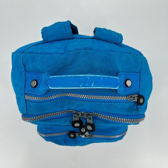Kipling Blue Nylon Seoul Large College School Travel Commuter Laptop Backpack - Picture 2 of 11